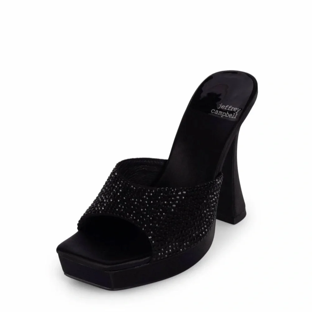 Jeffrey Campbell Hollywood Rhinestone Platform Sandals Size 7 - Picture 4 of 13
